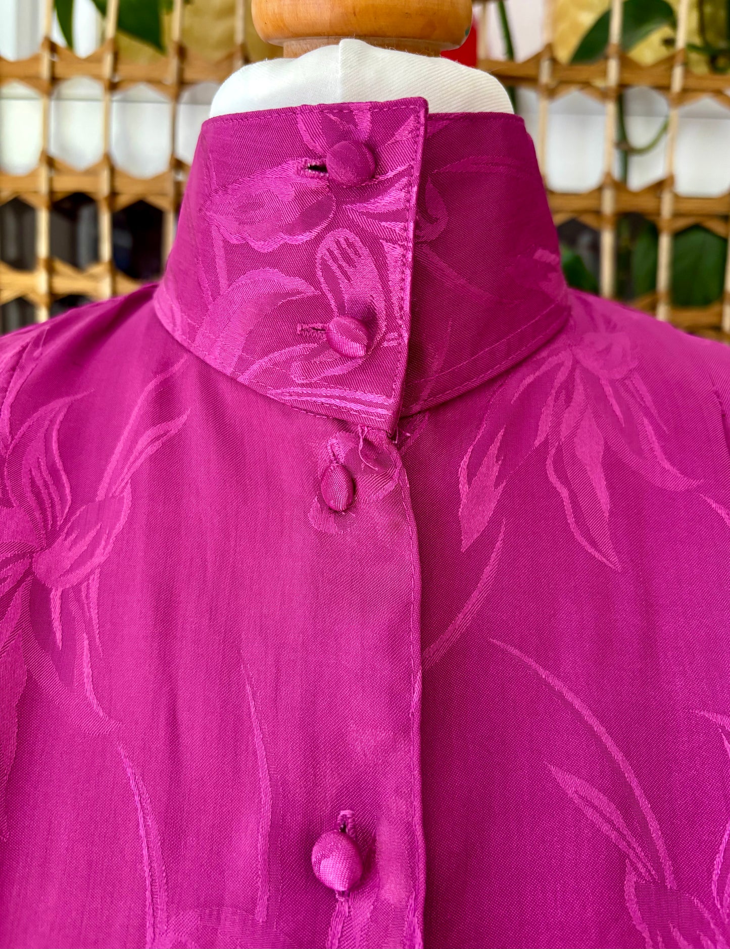 1980s Sixth Sense Cerise Blouse (UK 16)