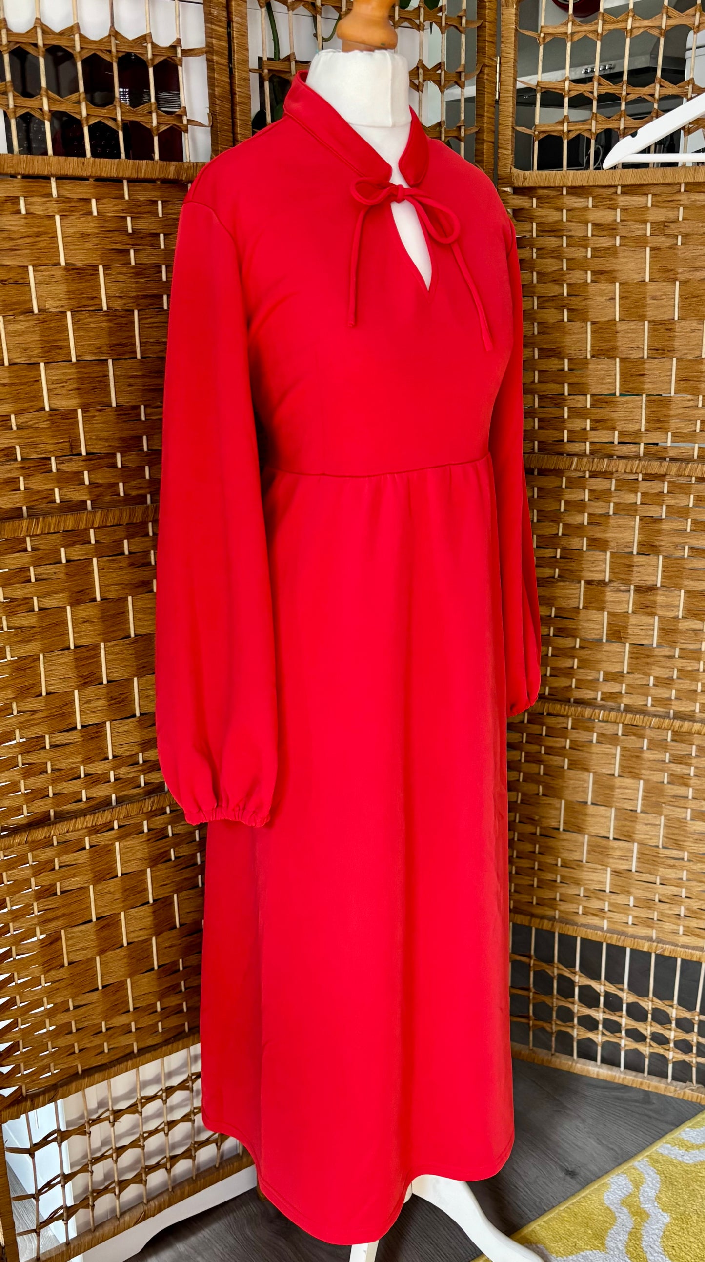 1970s Red Maxi-Dress (UK 10)