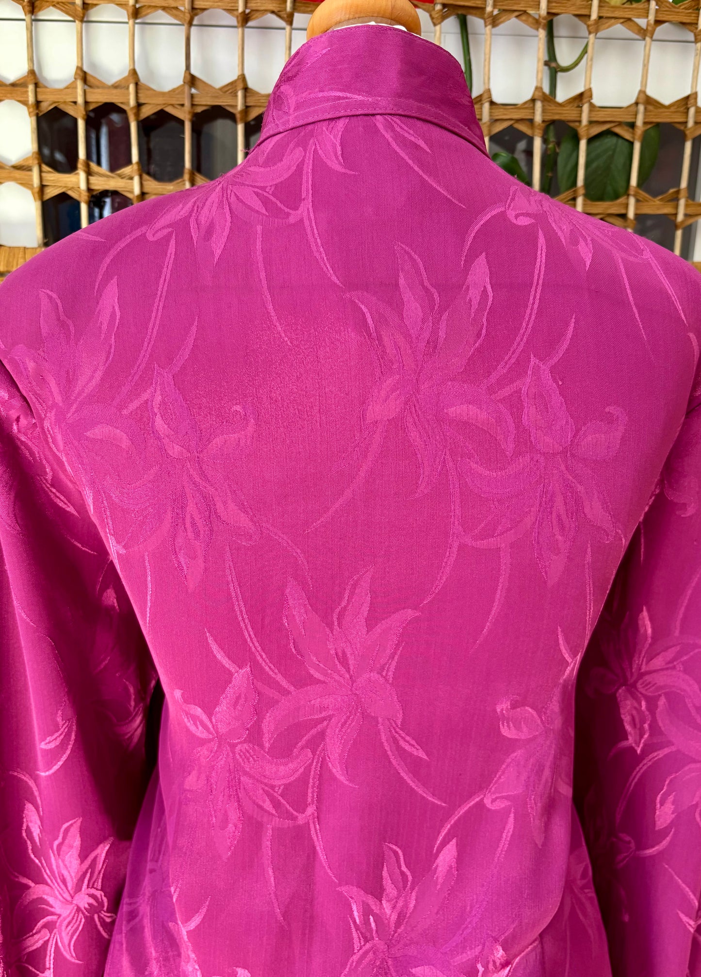 1980s Sixth Sense Cerise Blouse (UK 16)