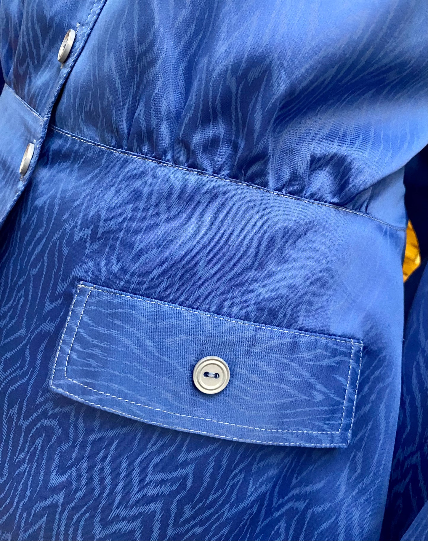 1980s Royal Blue Blouse (UK 16)