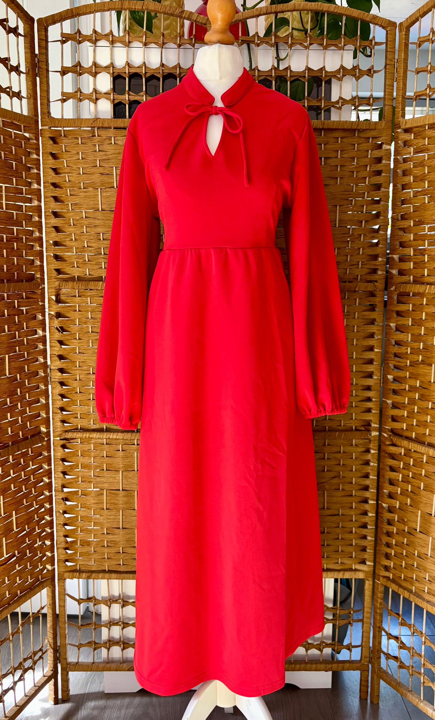 1970s Red Maxi-Dress (UK 10)