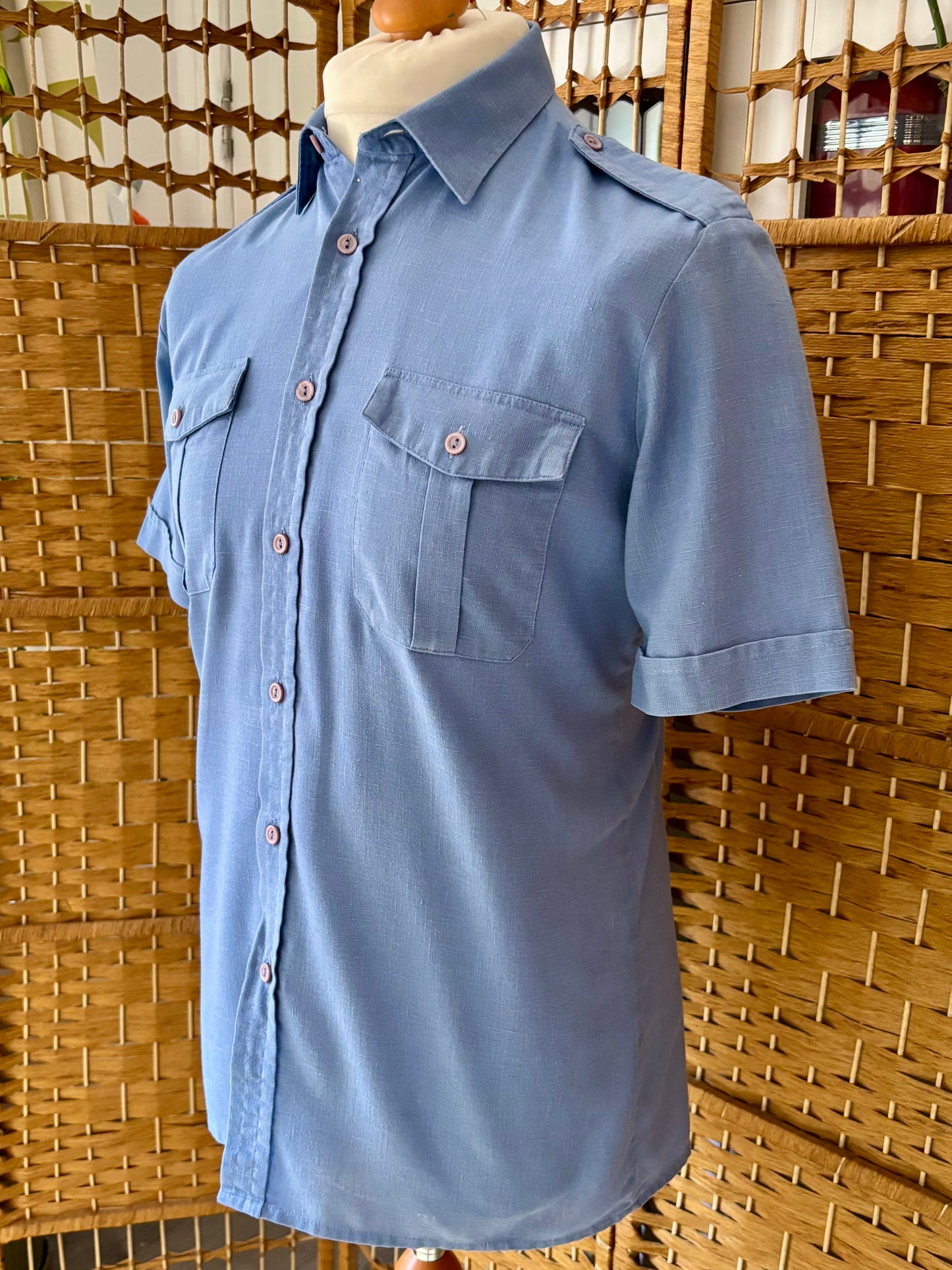 1970s St Michael Short Sleeve Shirt (40”)