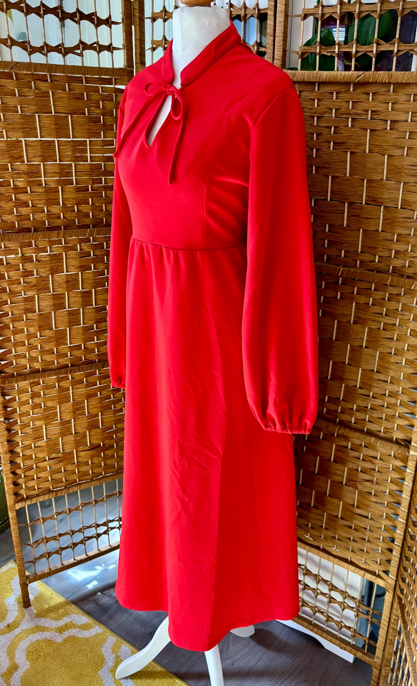 1970s Red Maxi-Dress (UK 10)