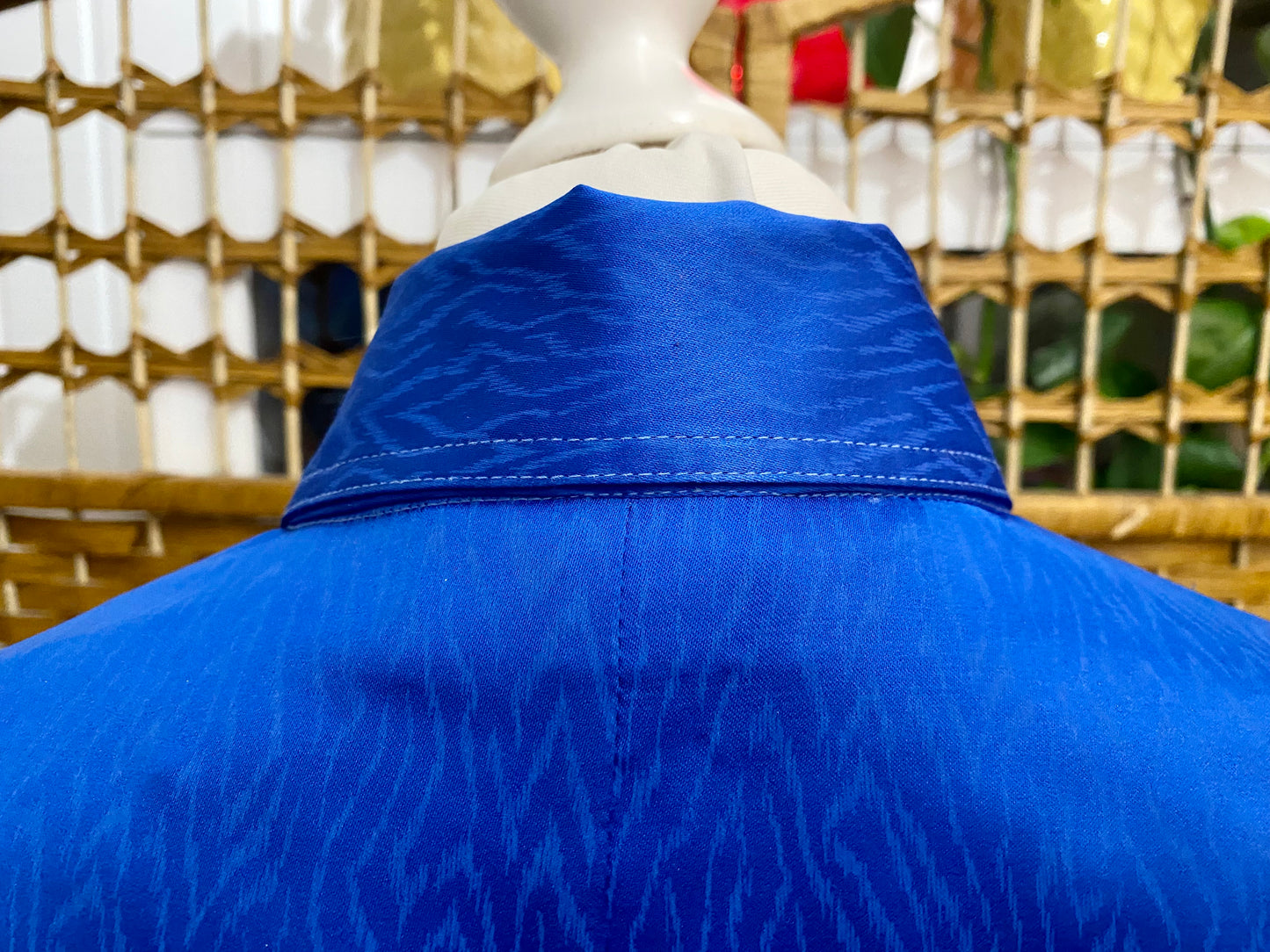 1980s Royal Blue Blouse (UK 16)