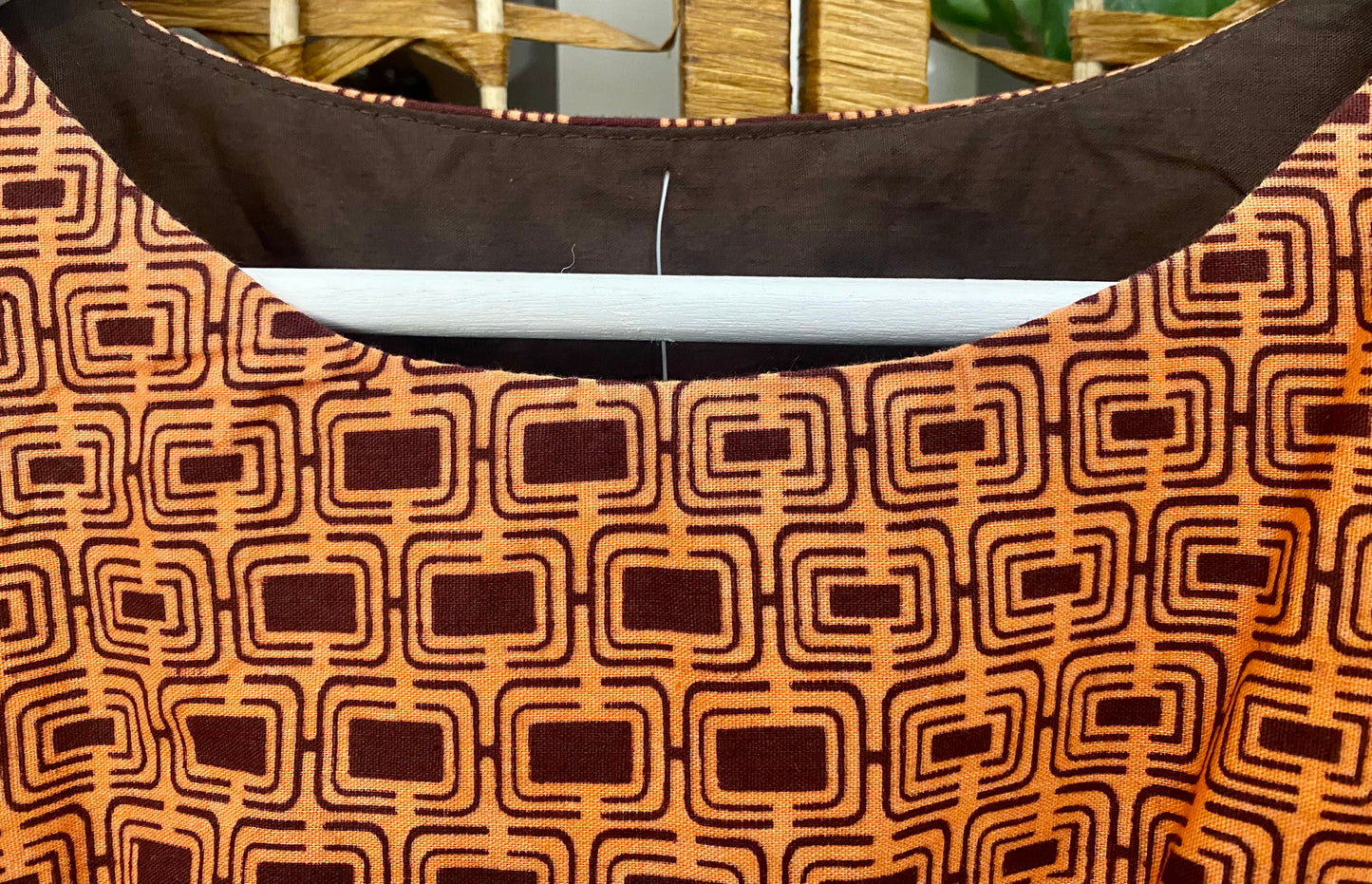 1960s Geometric Print Mini-Dress (UK 8)