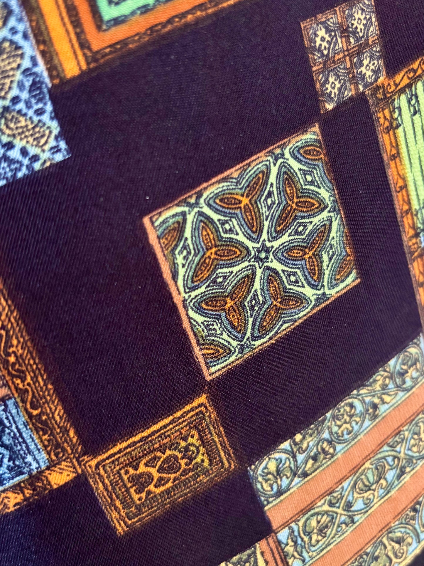 1960s Geometric Print Top (UK 14)