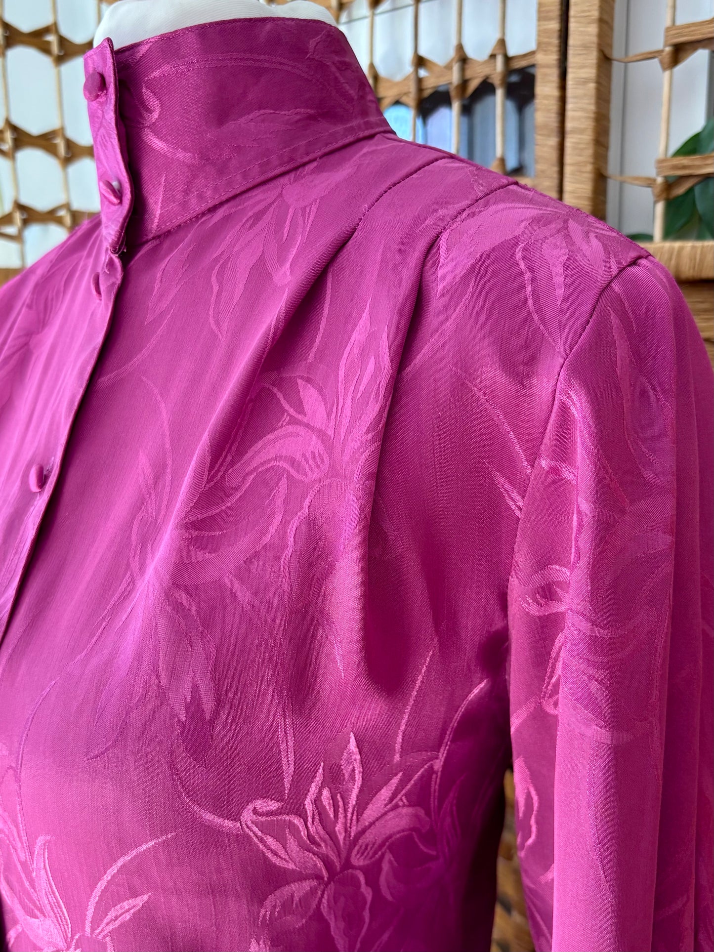 1980s Sixth Sense Cerise Blouse (UK 16)