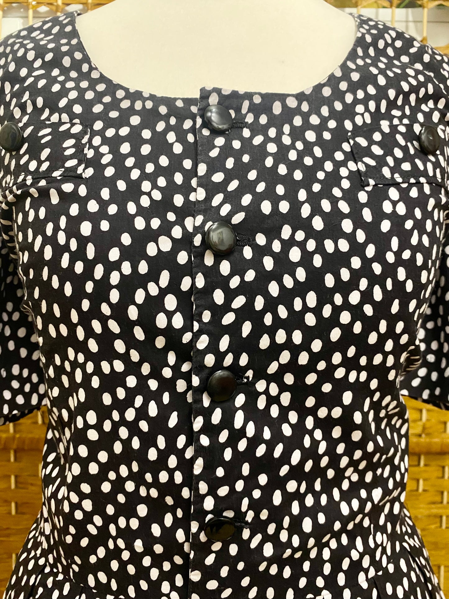 Monochrome Midi-Dress (UK 10)