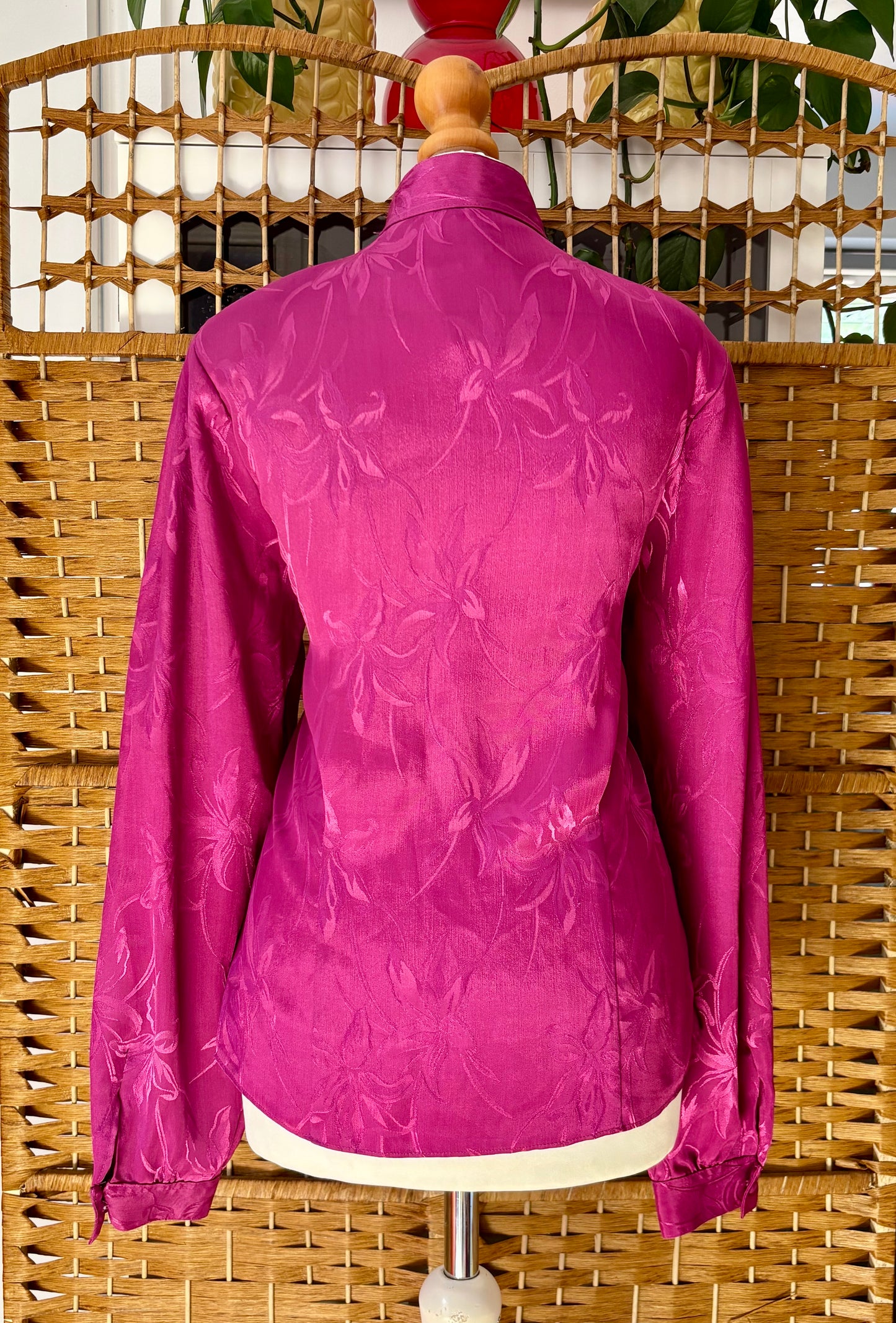1980s Sixth Sense Cerise Blouse (UK 16)