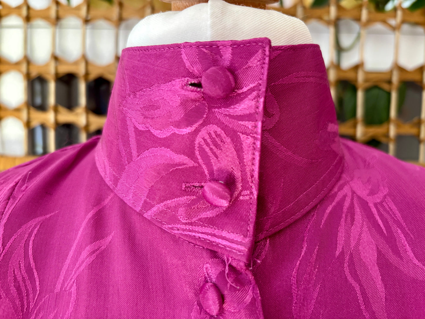 1980s Sixth Sense Cerise Blouse (UK 16)