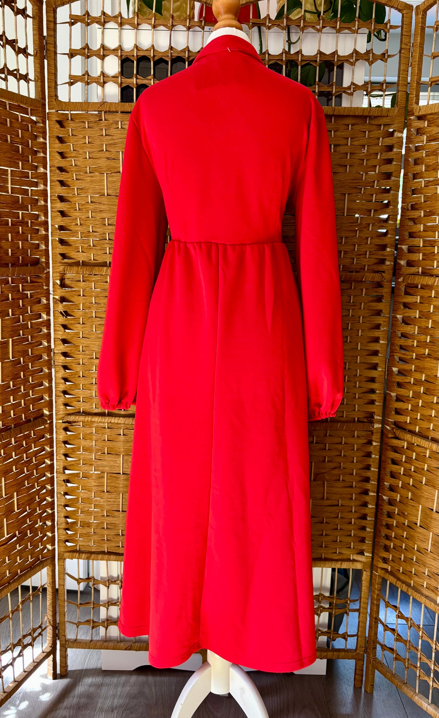 1970s Red Maxi-Dress (UK 10)