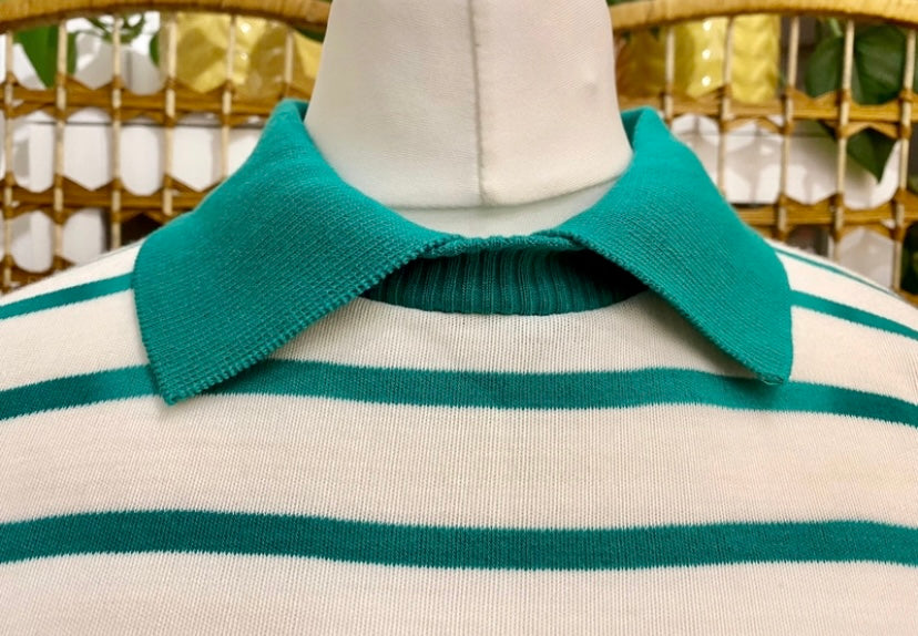 1980s Canada by C & A Striped Sweatshirt (UK 16)