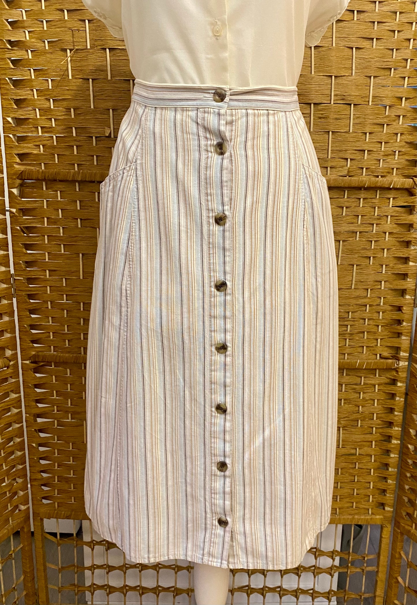 Striped Midi-Skirt (UK 12)