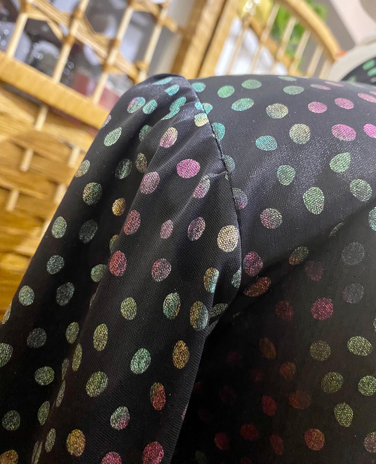 1980s Ma-Sai Polka Dot Blouse (UK 14)