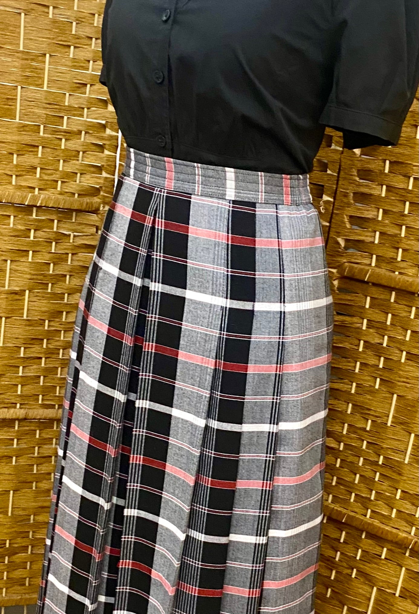 Brendella Checked Midi-Skirt (UK 12)