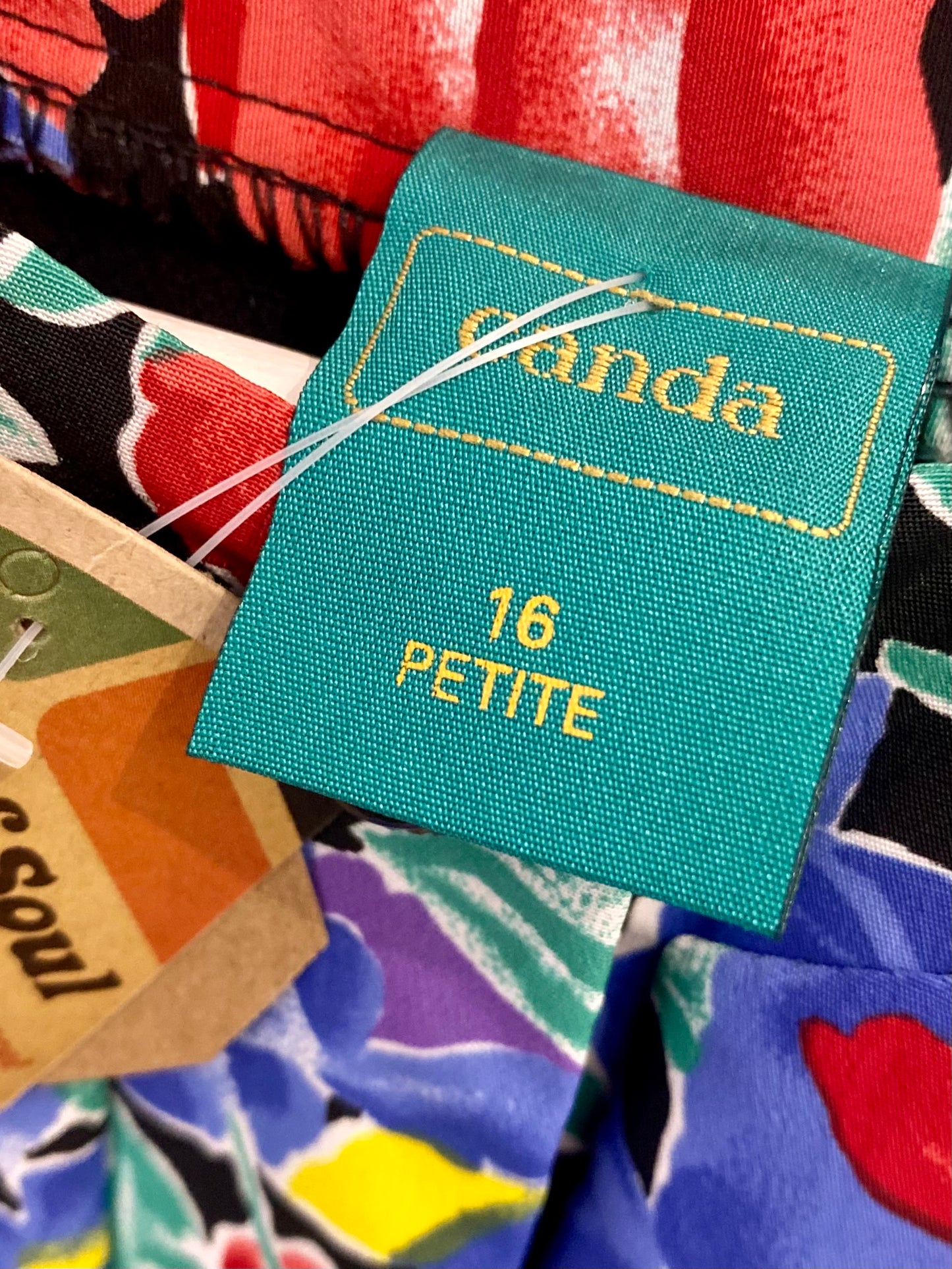1980s C & A Floral ‘Tea’ Midi-Dress (UK 16)