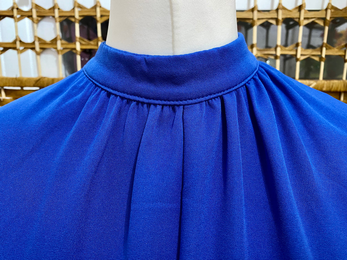 1970s Royal Blue Maxi-Dress (UK 12)