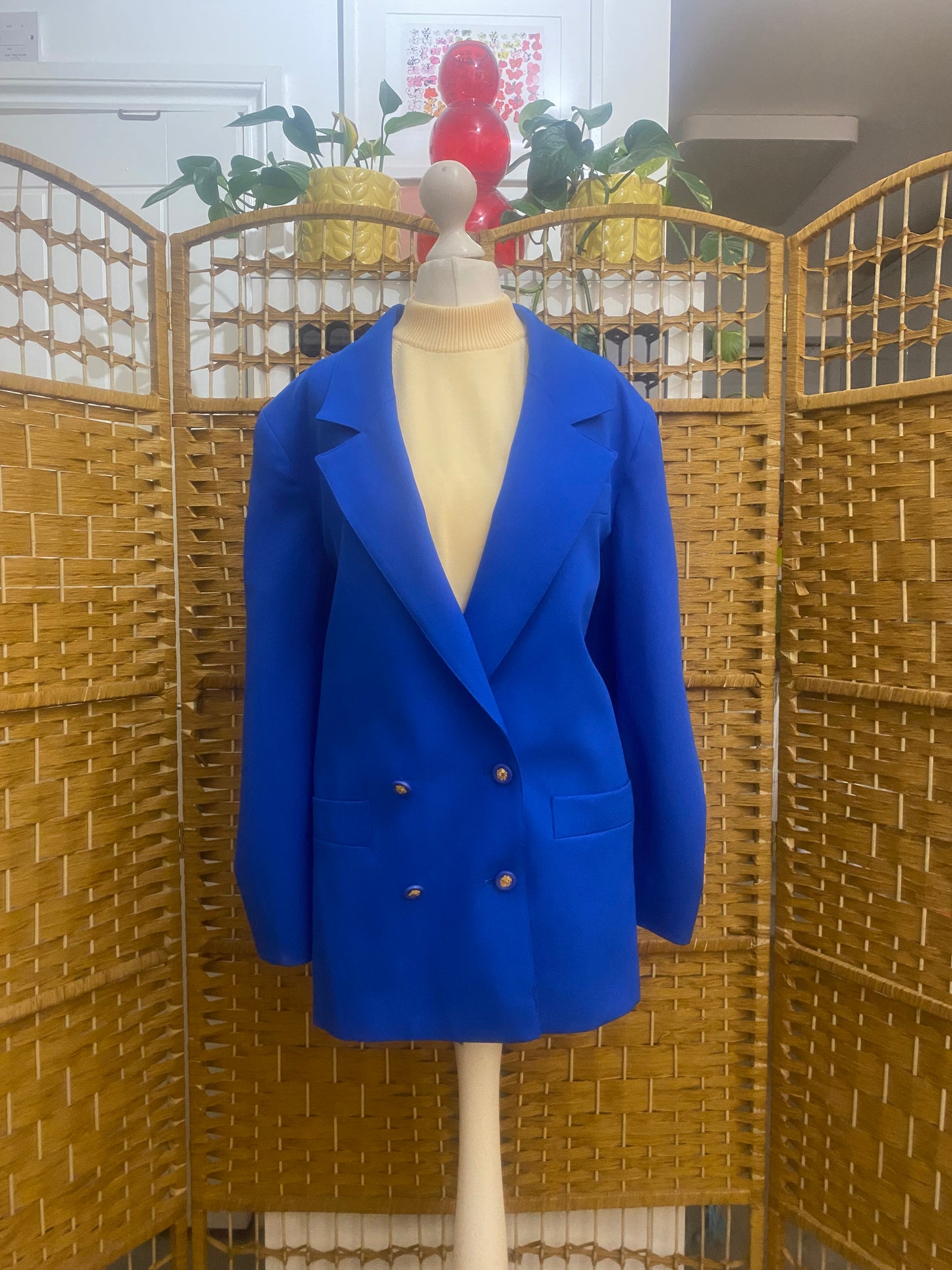 1980s Blue Blazer (UK 16)