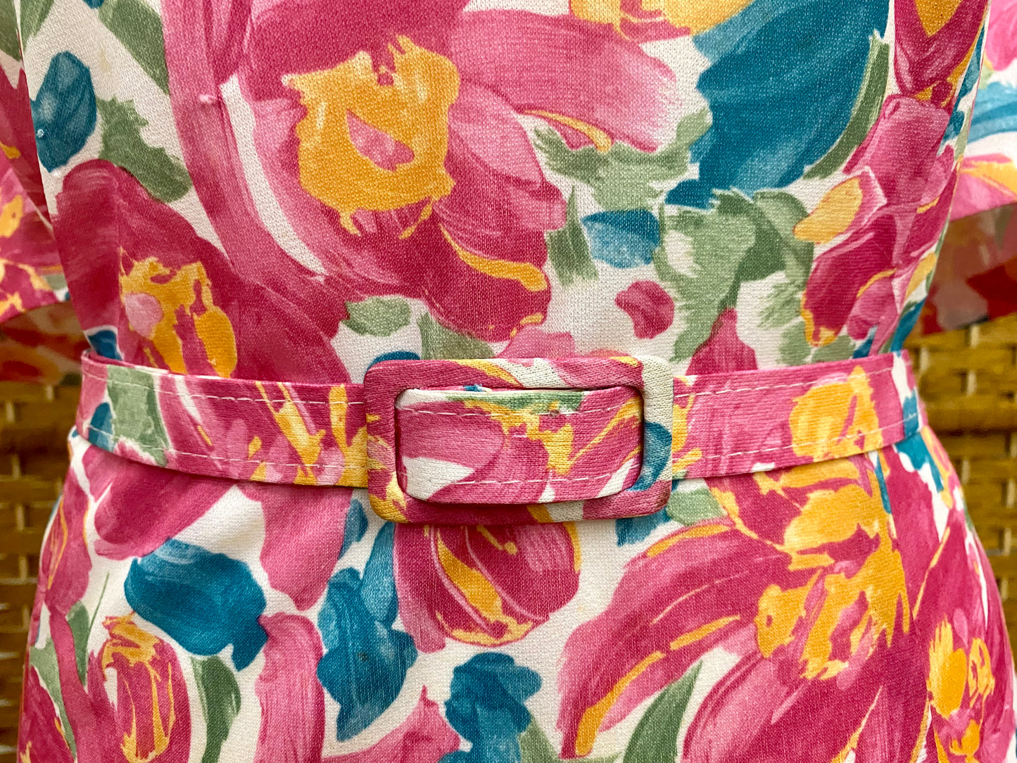 1980s Floral Tea Dress (UK 14)