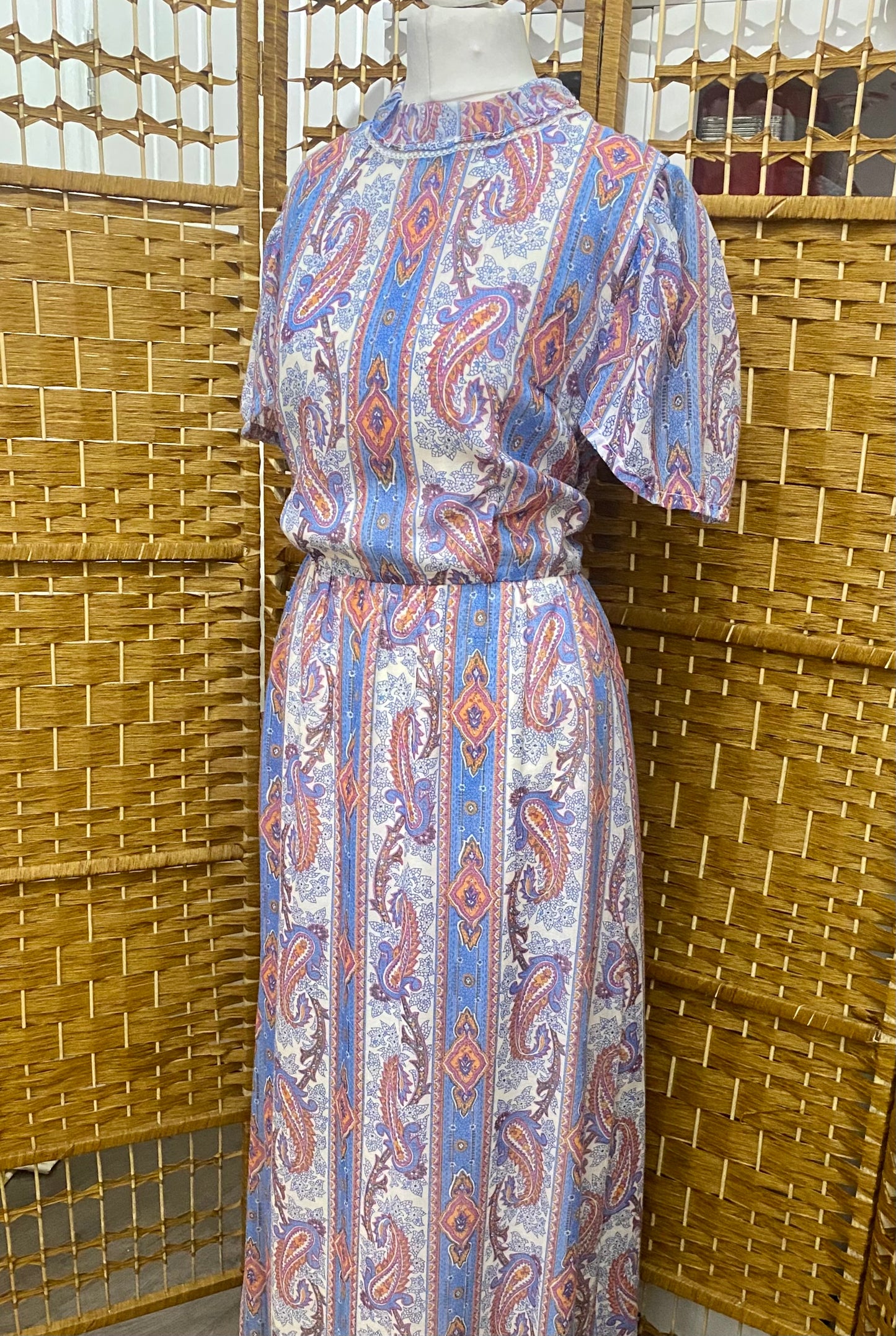 Paisley Print Maxi-Dress (UK 8)