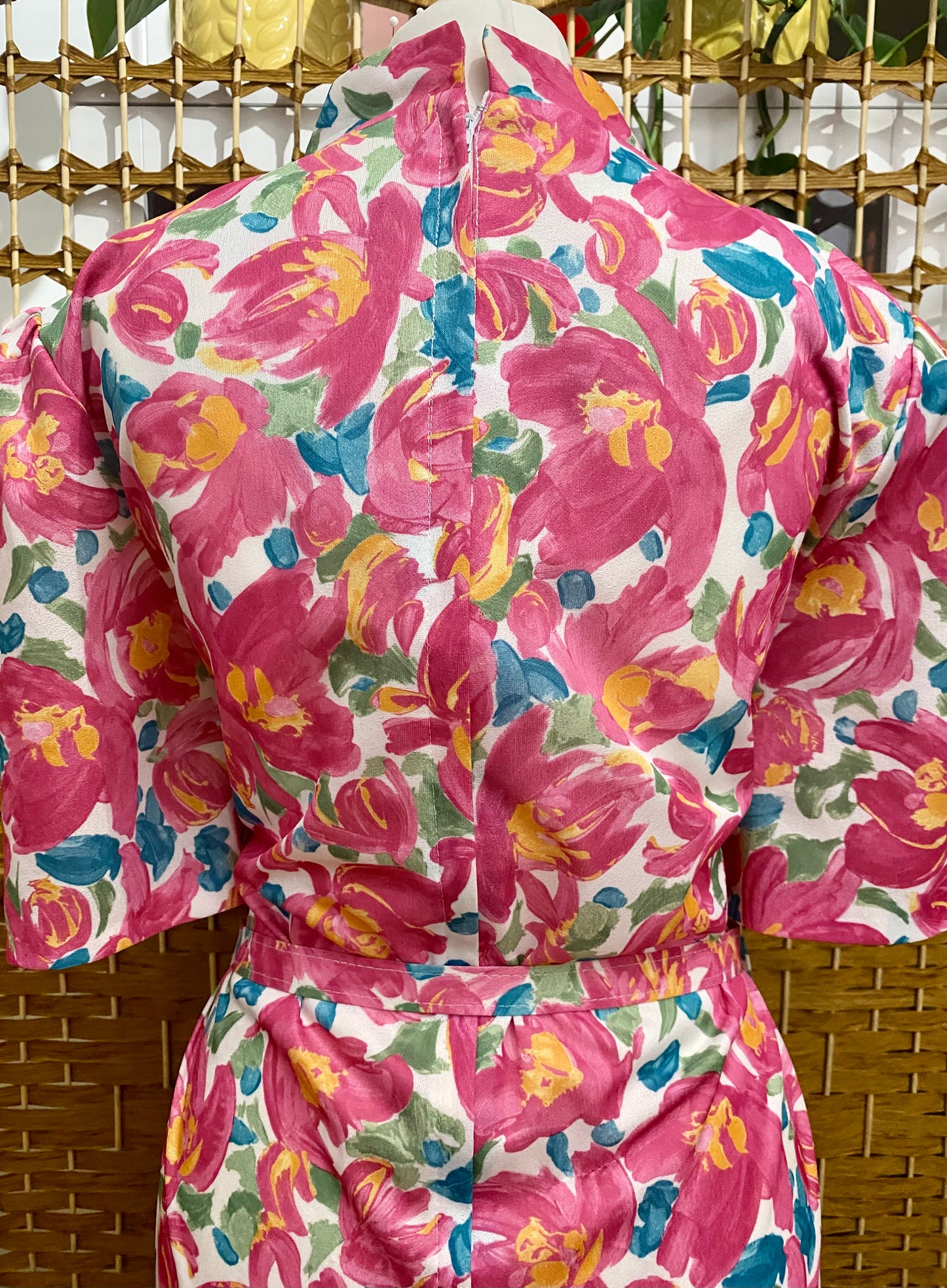 1980s Floral Tea Dress (UK 14)