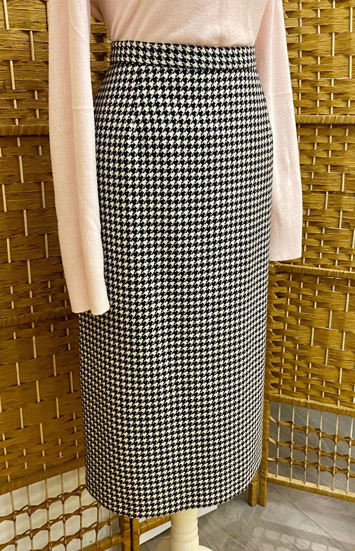 St Michael Wool Checked Skirt (UK 10)