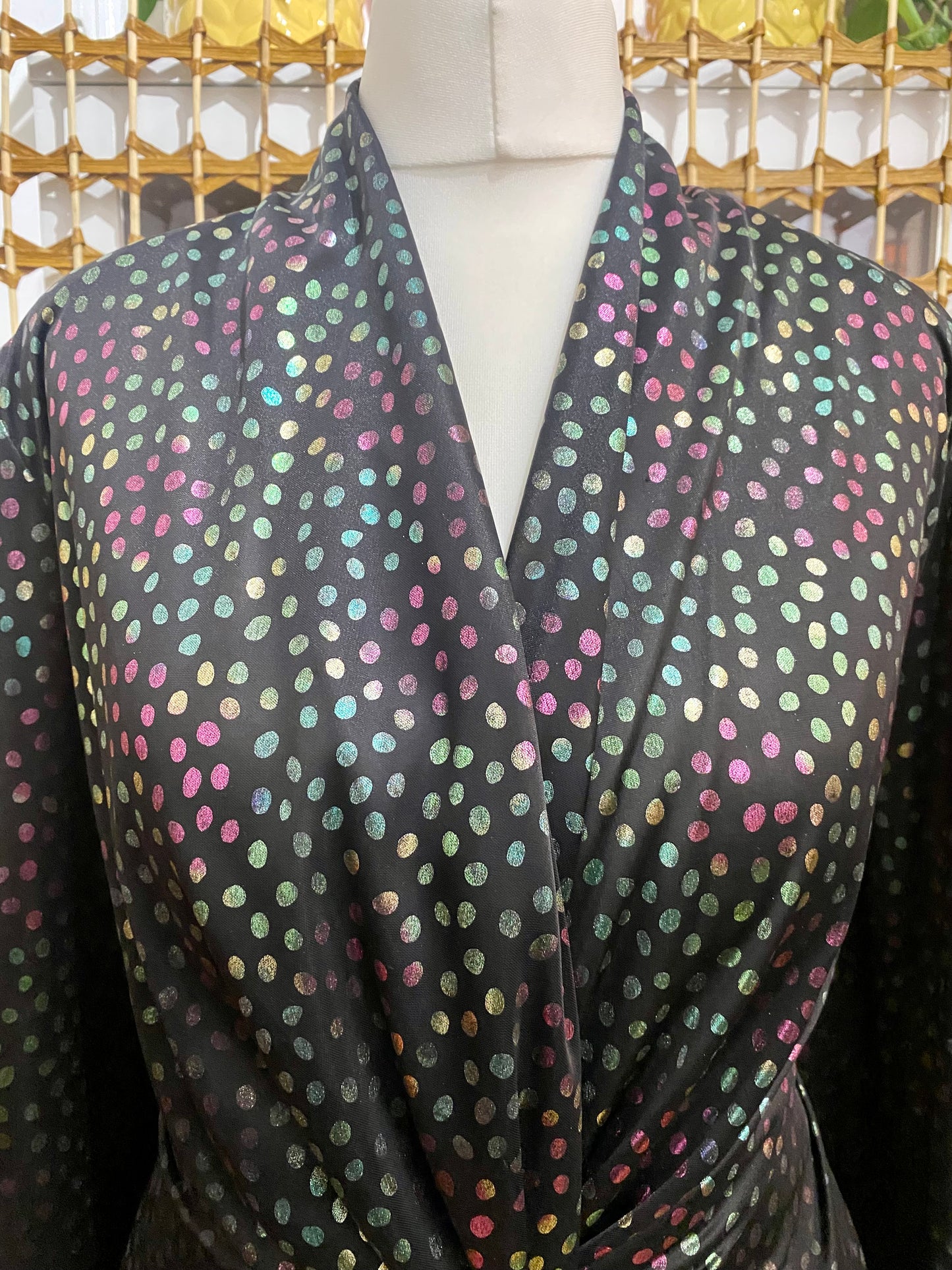 1980s Ma-Sai Polka Dot Blouse (UK 14)