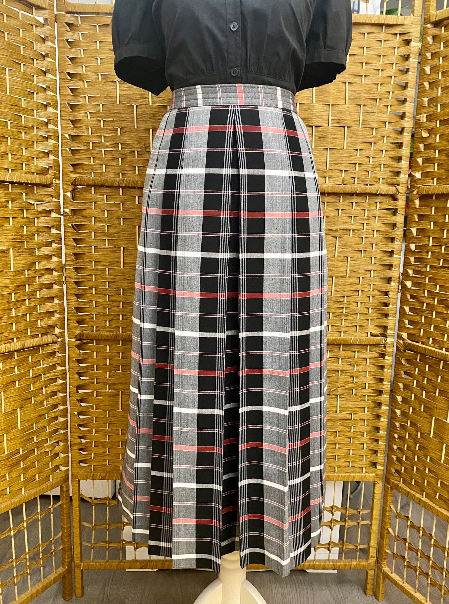 Brendella Checked Midi-Skirt (UK 12)