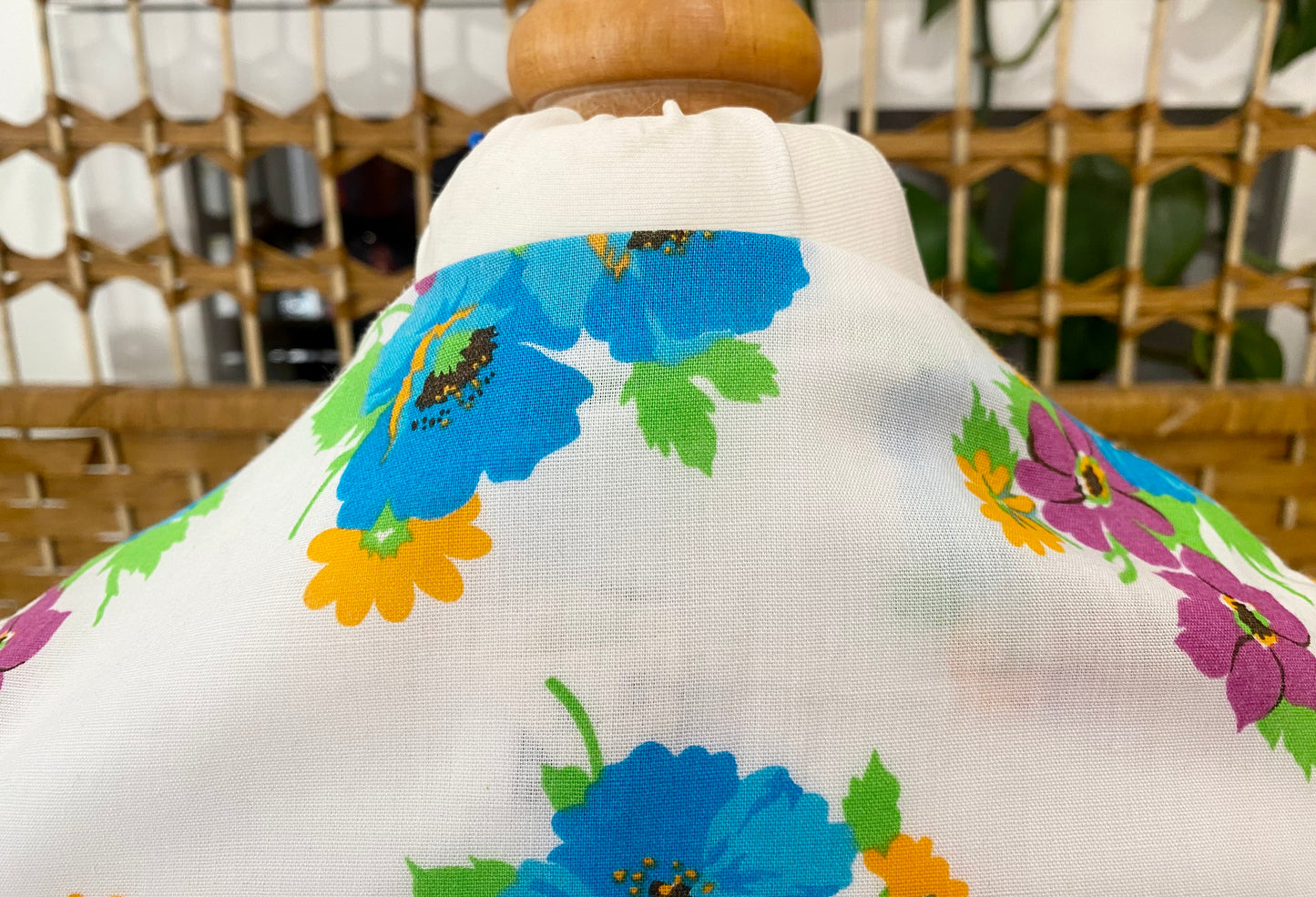 1970s Floral Mini Dress (UK 10)