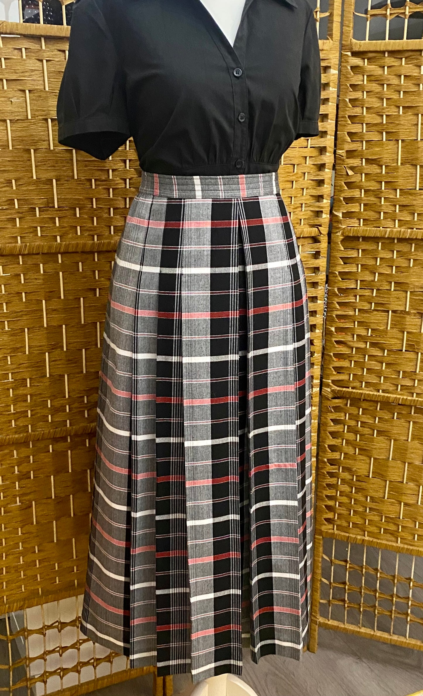 Brendella Checked Midi-Skirt (UK 12)