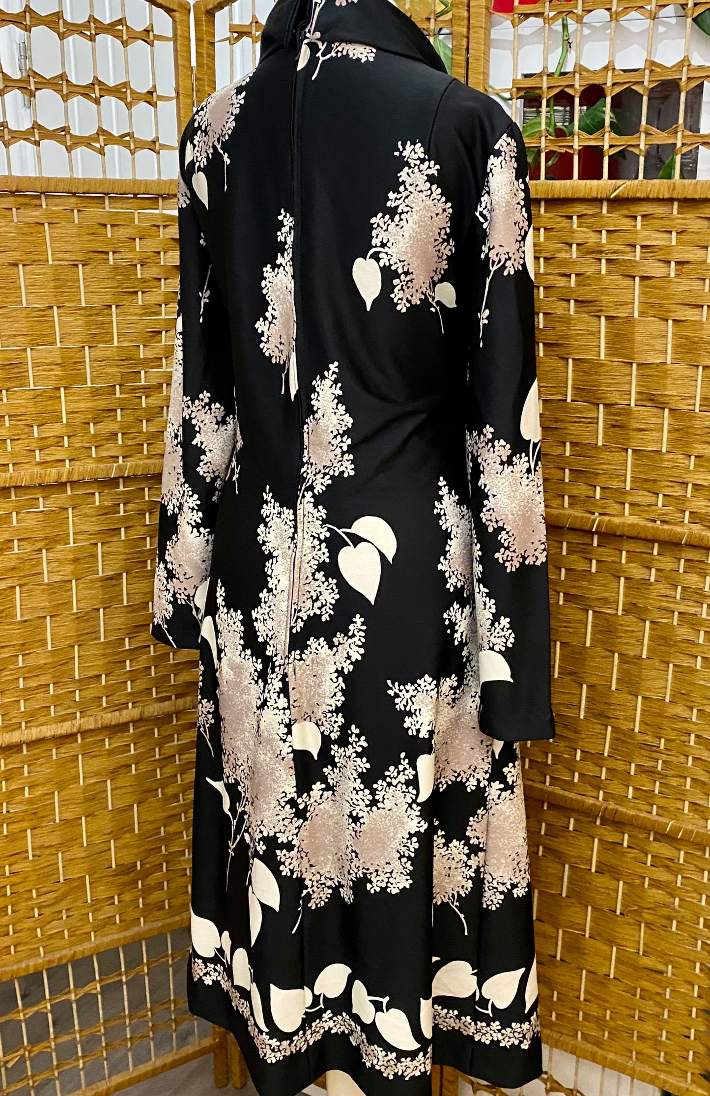 Leaf Print Midi-Dress (UK 10)