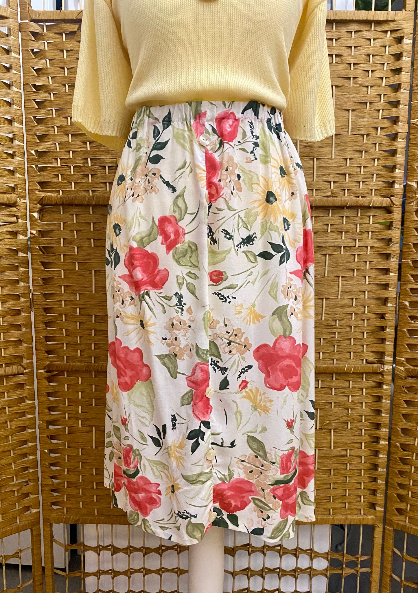 Floral Midi-Skirt (UK 12/14)