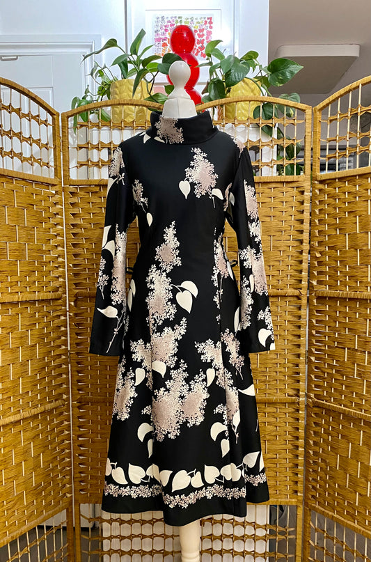 Leaf Print Midi-Dress (UK 10)