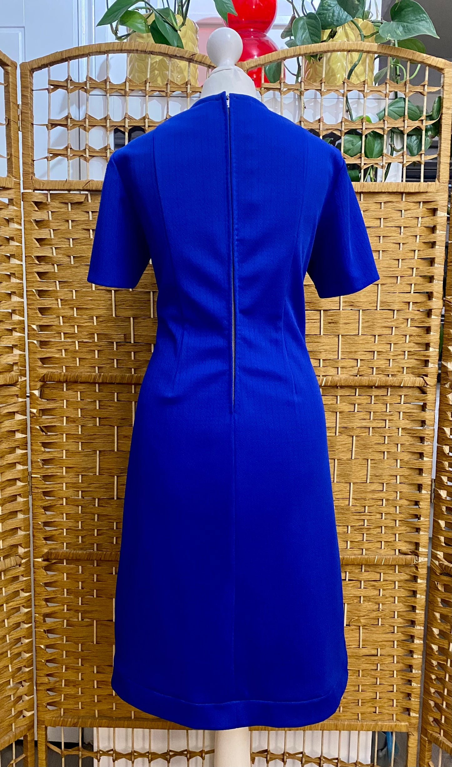 1960s Royal Blue Midi-Dress (UK 10)