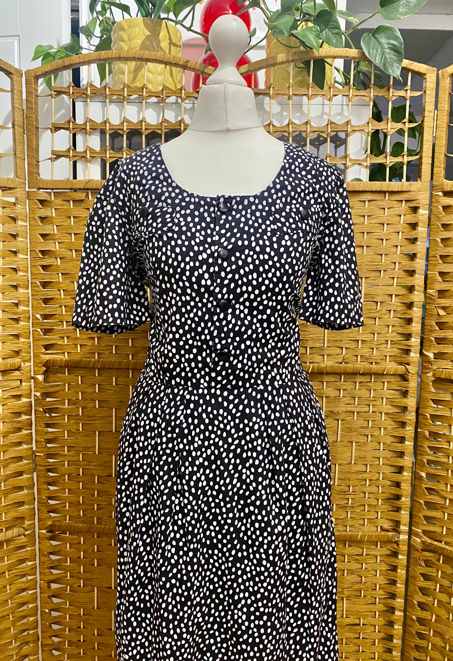 Monochrome Midi-Dress (UK 10)