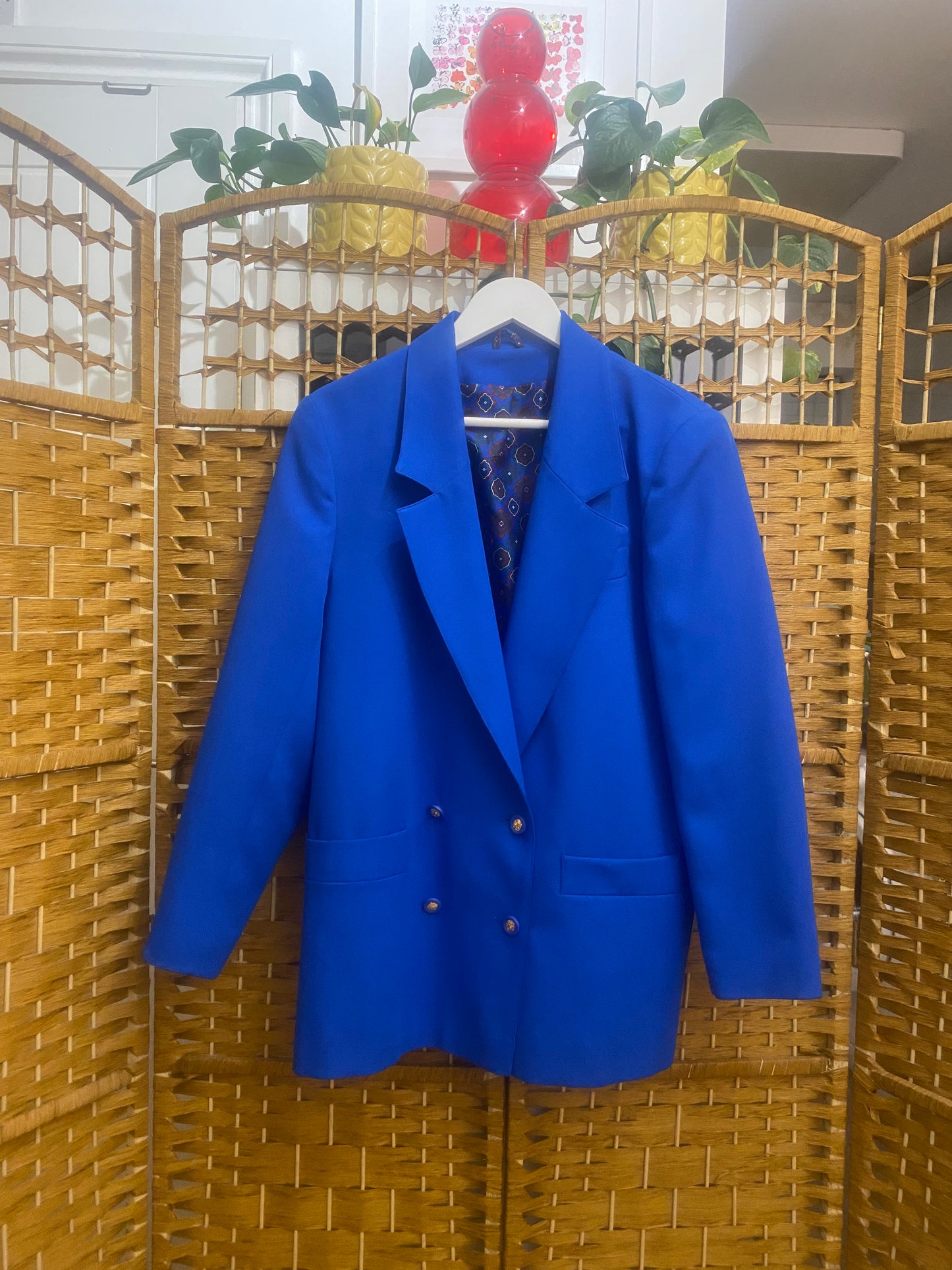 1980s Blue Blazer (UK 16)