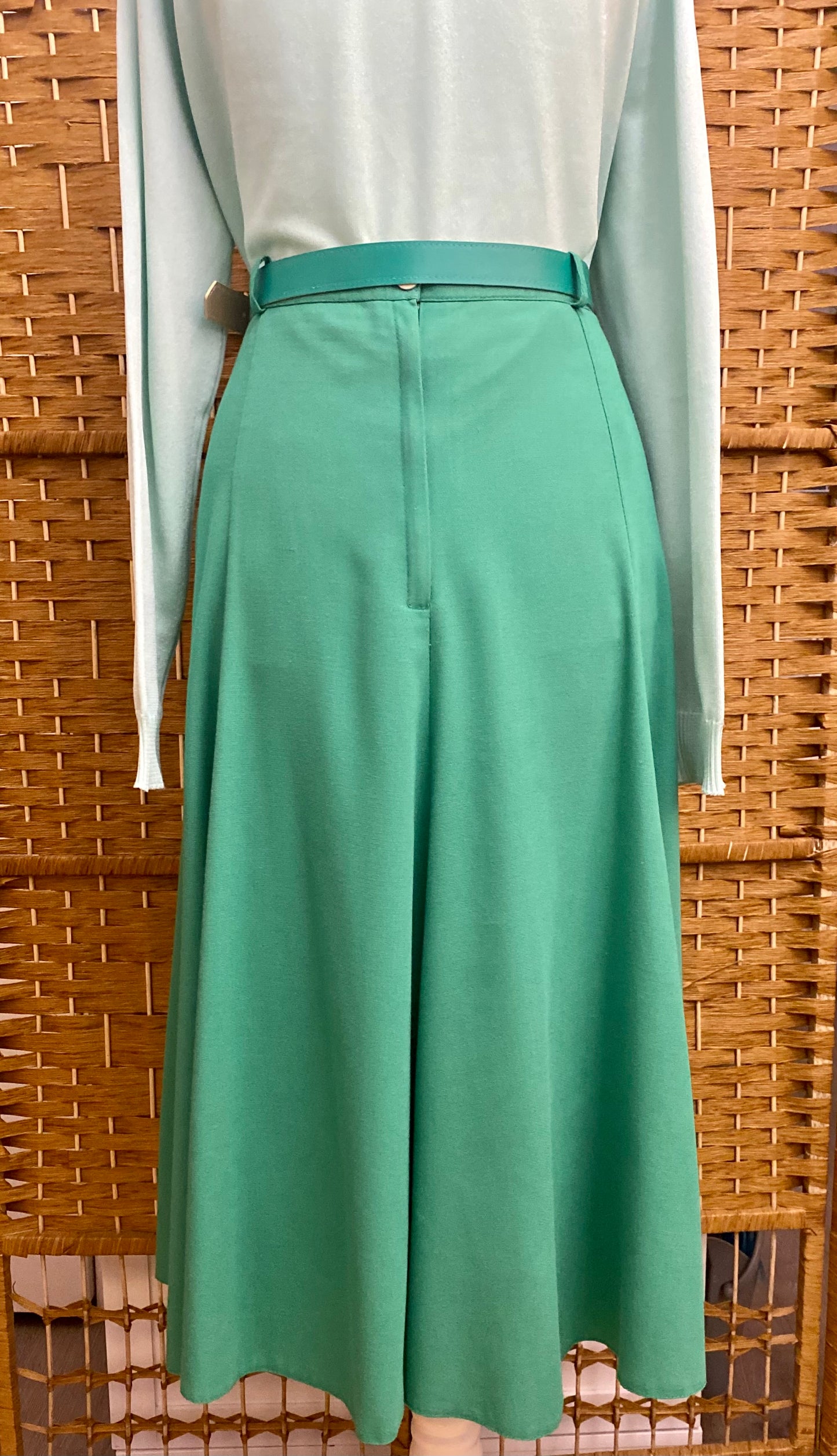 C & A Green Midi-Skirt (UK 10)