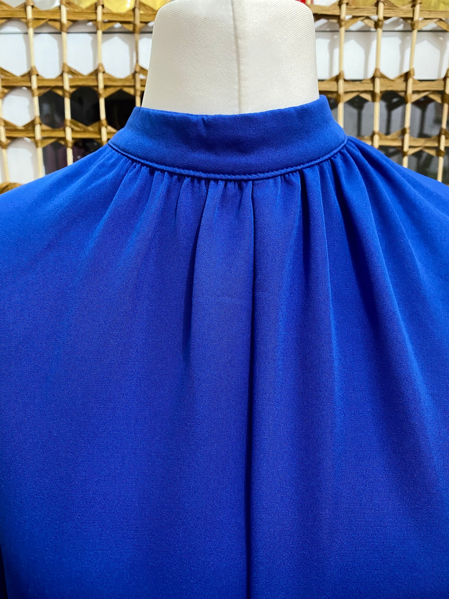 1970s Royal Blue Maxi-Dress (UK 12)