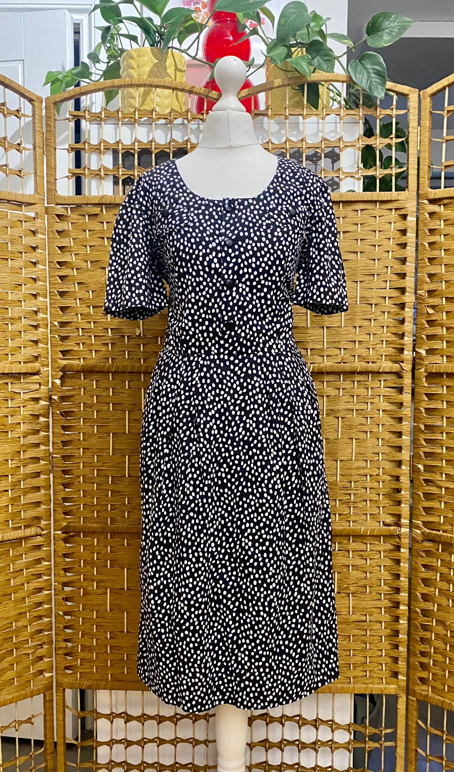 Monochrome Midi-Dress (UK 10)