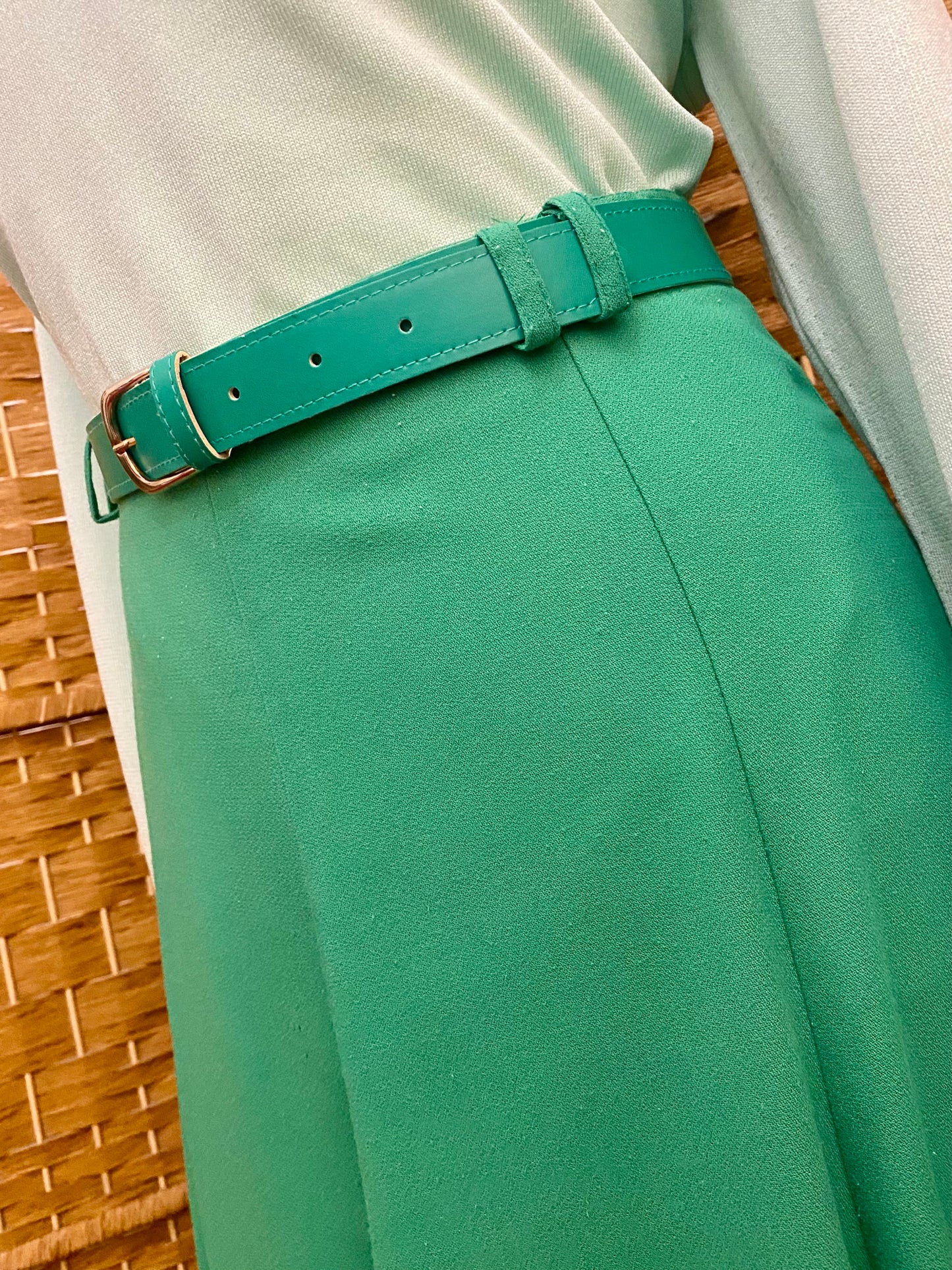 C & A Green Midi-Skirt (UK 10)