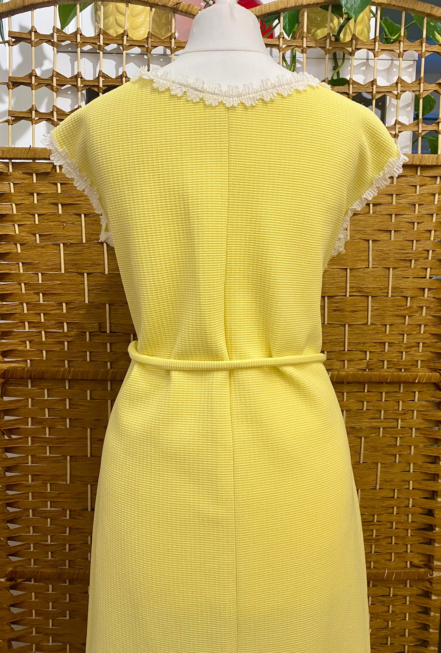 1960s Yellow Midi-Dress (UK 12)