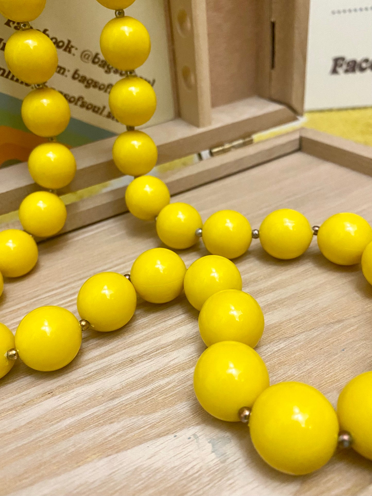 1980s Yellow Beads Set