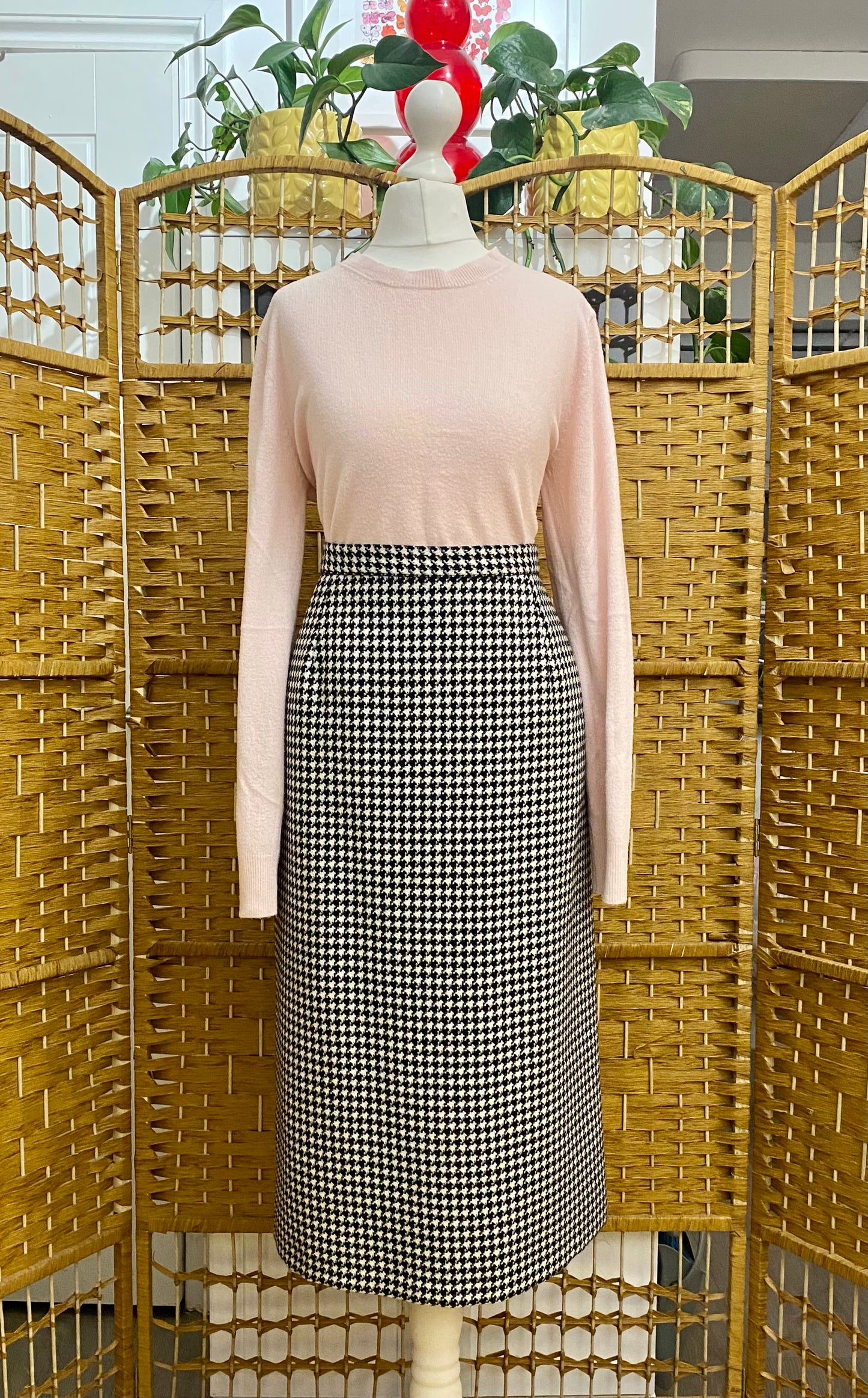 St Michael Wool Checked Skirt (UK 10)