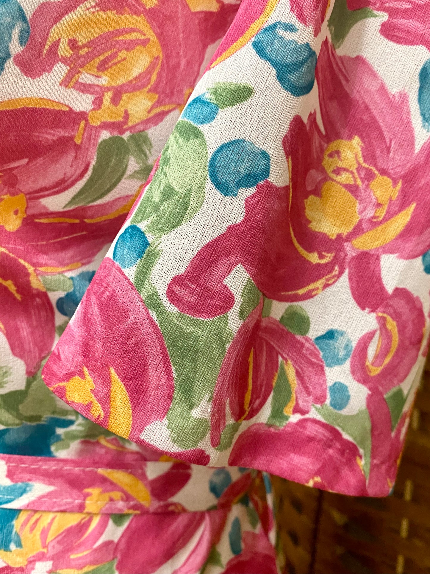 1980s Floral Tea Dress (UK 14)