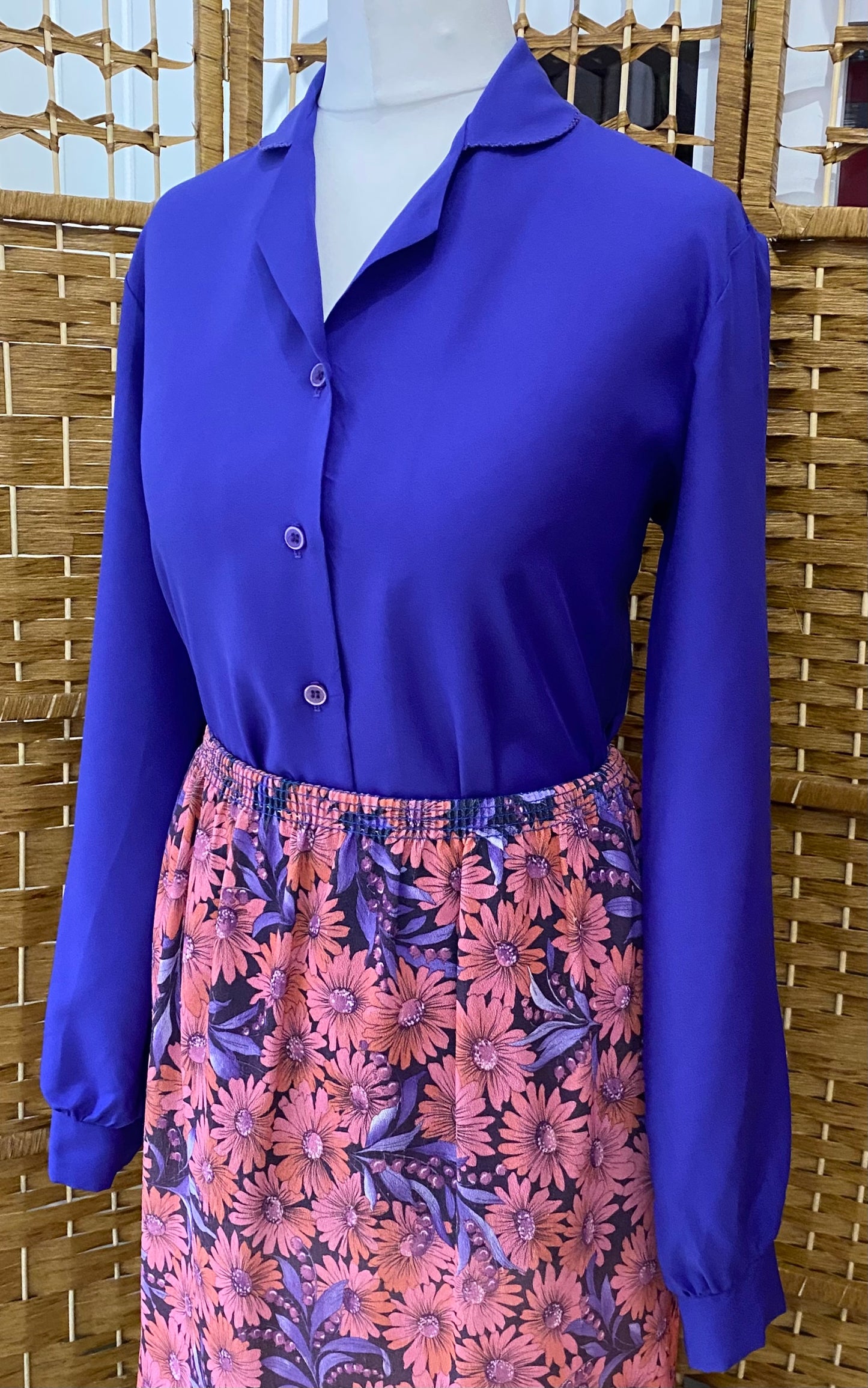 1970s Bonworth Purple Blouse (UK 12)