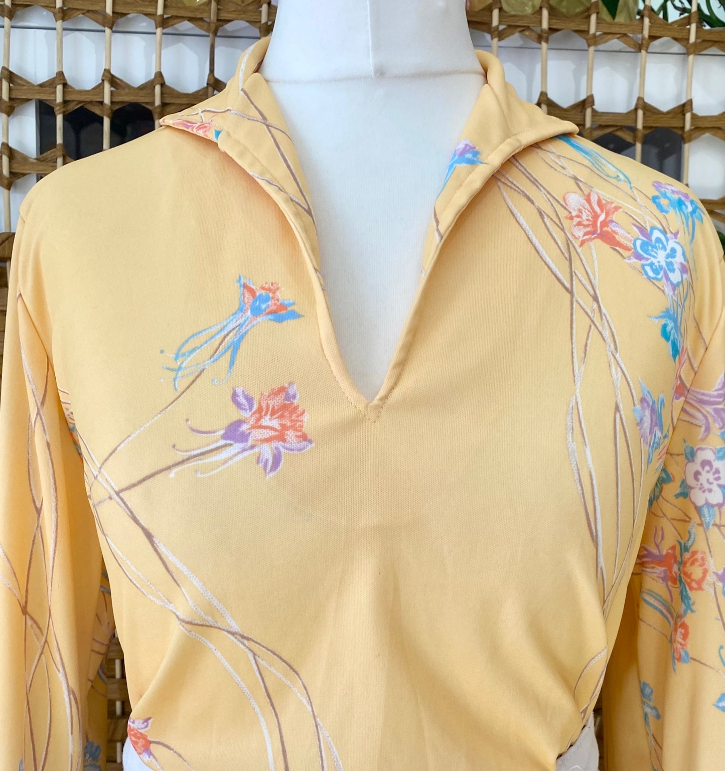 1970s Floral Tunic Top (UK 12)