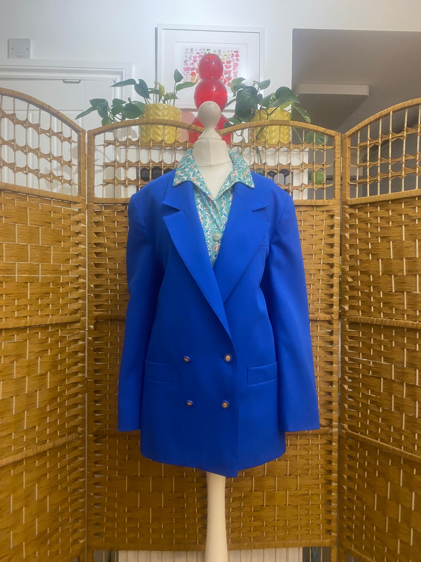 1980s Blue Blazer (UK 16)