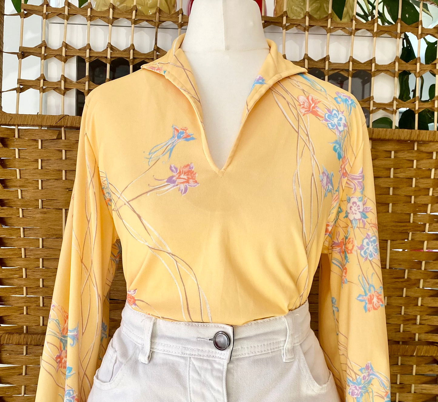 1970s Floral Tunic Top (UK 12)