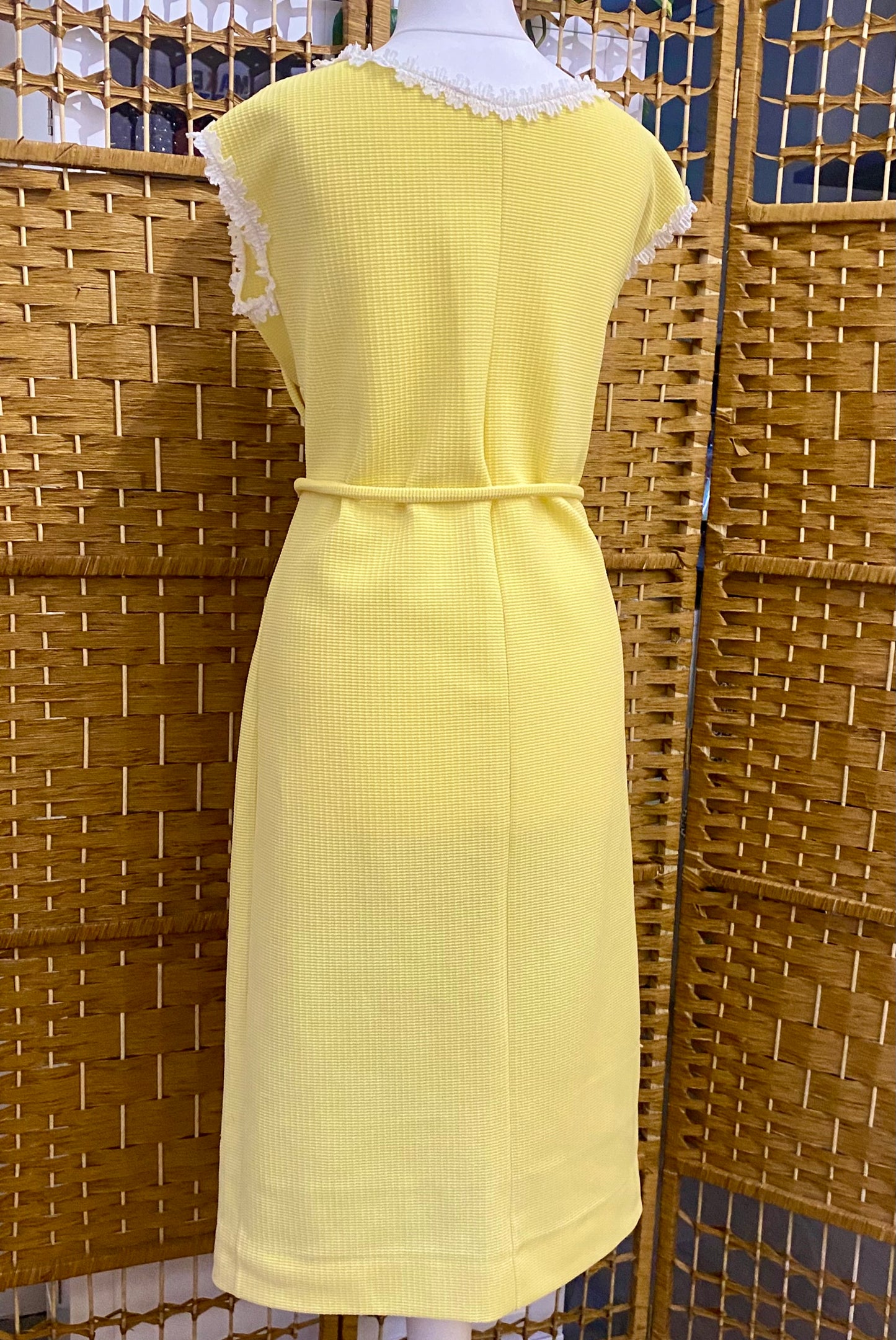 1960s Yellow Midi-Dress (UK 12)