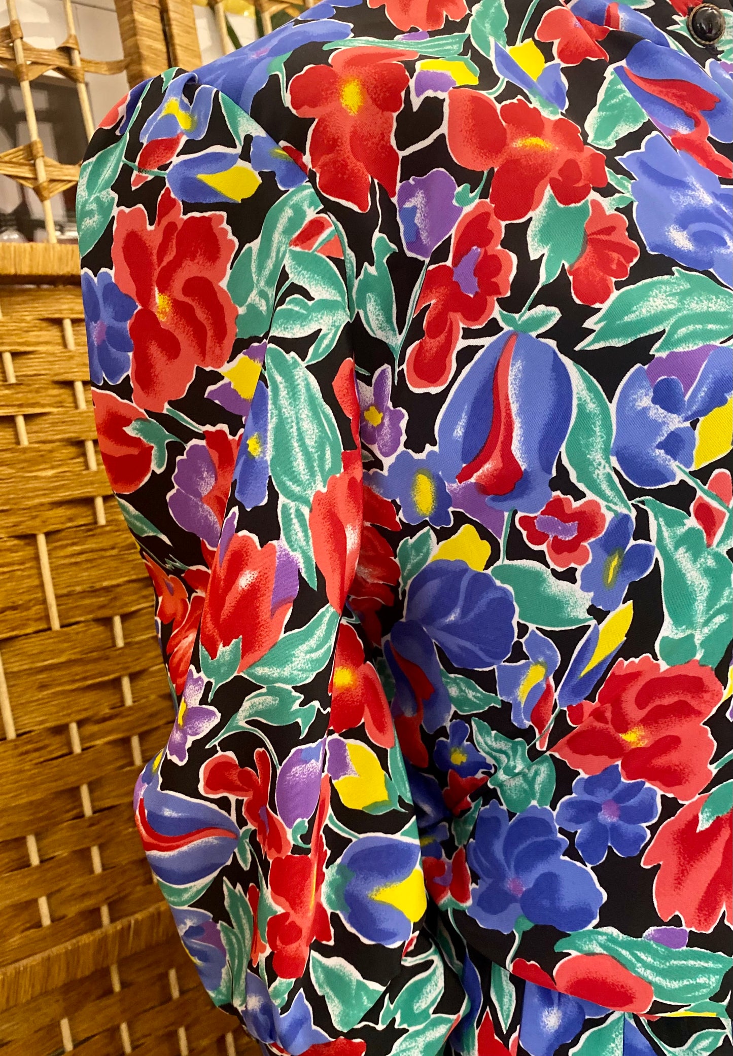 1980s C & A Floral ‘Tea’ Midi-Dress (UK 16)
